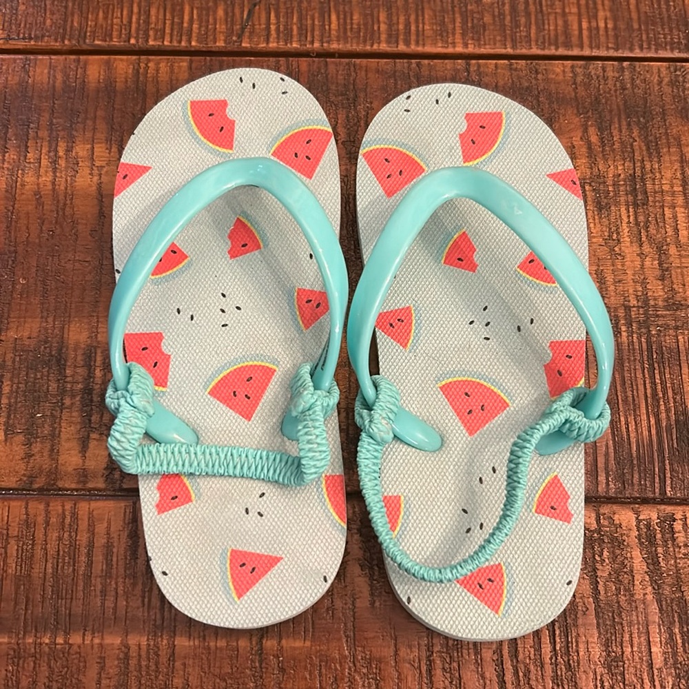 Cat & Jack Watermelon Flip Flops Girls